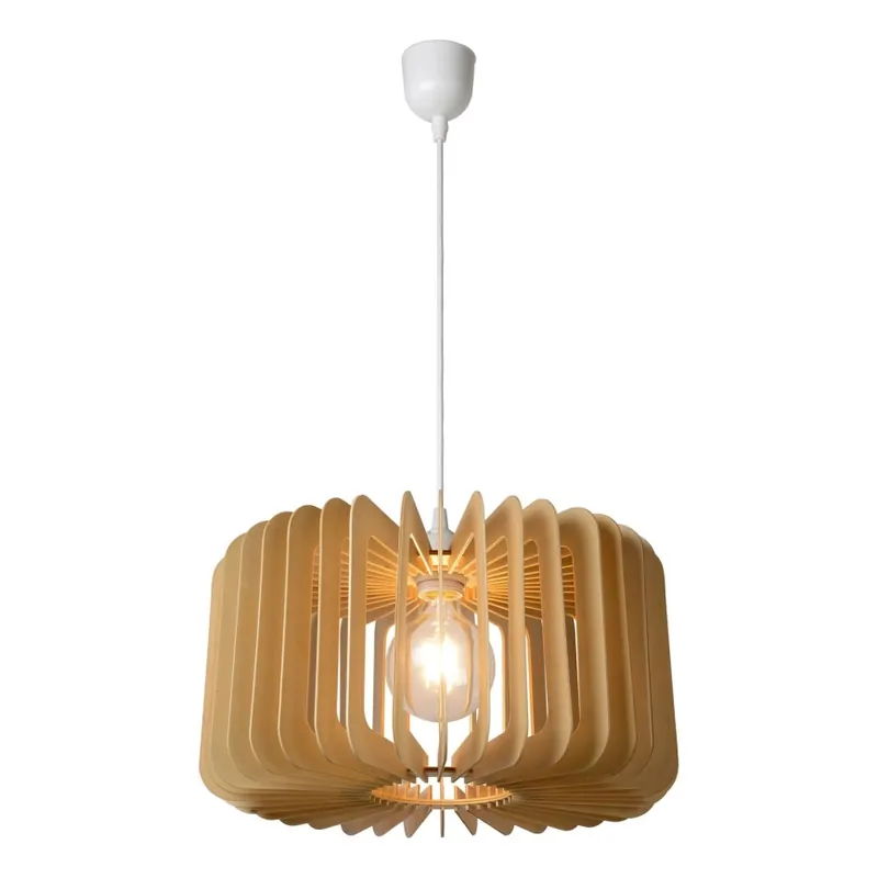 Přímo Od Výrobce Lucide 46406/39/76 - Lustr na lanku ETTA 1xE27/40W/230V pr. 39 cm dřevo