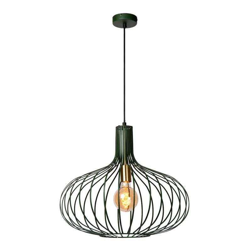 Lucide 78374/65/33 - Lustr na lanku MANUELA 1xE27/60W/230V pr. 65 cm zelená Horká Nabídka
