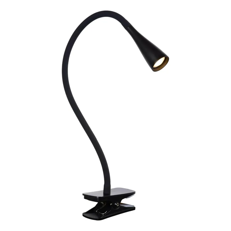 Lucide 18256/03/30 - LED Stmívatelná flexibilní dotyková stolní lampa s klipem ZOZY LED/4W/230V černá Cenově Výhodný
