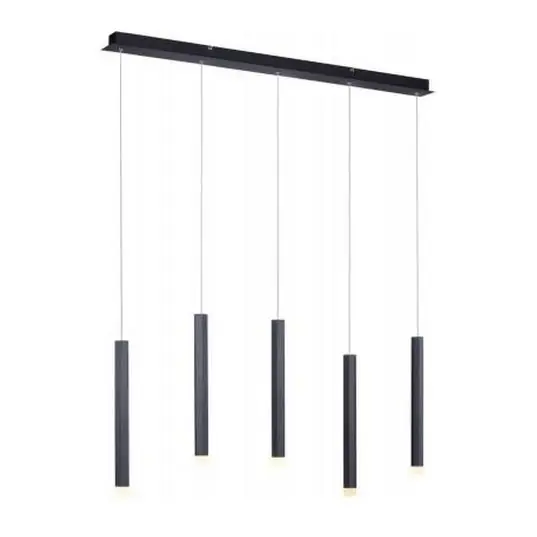 Top Prodej Leuchten Direkt 15205-18 - LED Lustr na lanku BRUNO 5xLED/4,8W/230V černá