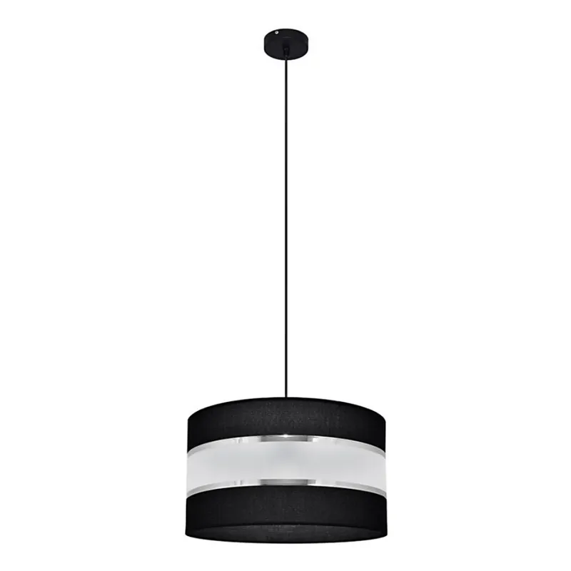 Originální Lustr na lanku HELEN 1xE27/15W/230V pr. 35 cm černá/stříbrná