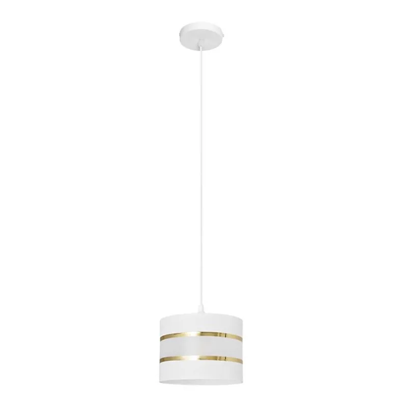 Must-Have Lustr na lanku HELEN 1xE27/15W/230V pr. 20 cm bílá/zlatá