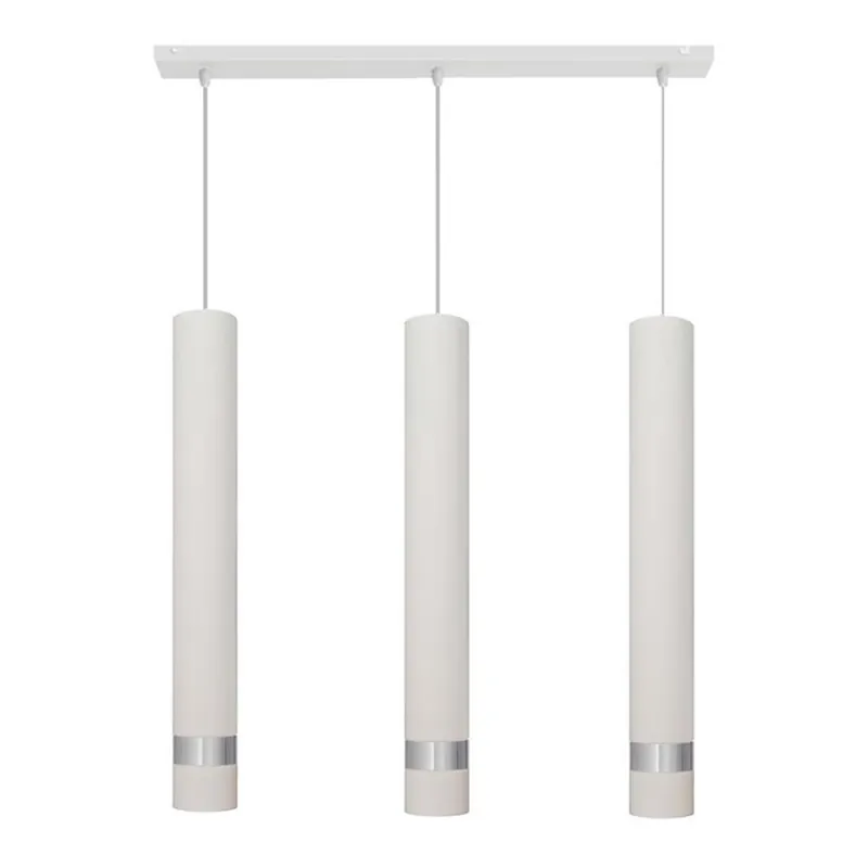 Omezená Nabídka LED Lustr na lanku TUBA 3xGU10/4,8W/230V bílá/lesklý chrom