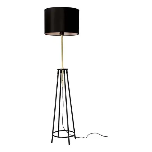 Nejlepší Cena Stojací lampa TEGOLA 1xE27/60W/230V černá/zlatá