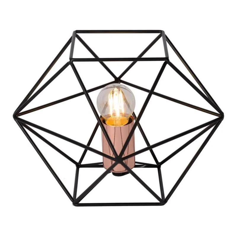 Ověřený Lucide 80502/01/29 - Stolní lampa OCTAGON 1xE27/40W/230V černá