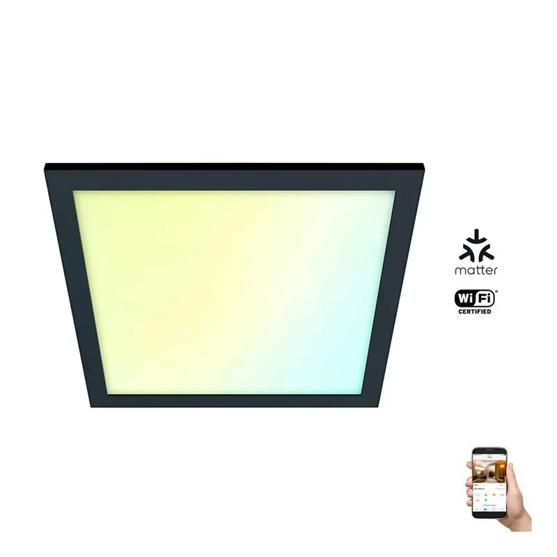Rychlé Dodání WiZ - LED Stmívatelné stropní svítidlo SUPERSLIM LED/36W/230V 2700-6500K Wi-Fi černá