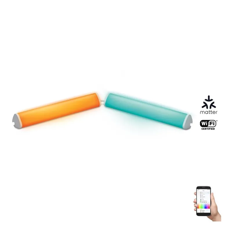 Dokud Zásoby Vydrží WiZ - SADA 2x LED RGBW Stmívatelná lampa BAR LED/5,5W/230V 2200-6500K Wi-Fi