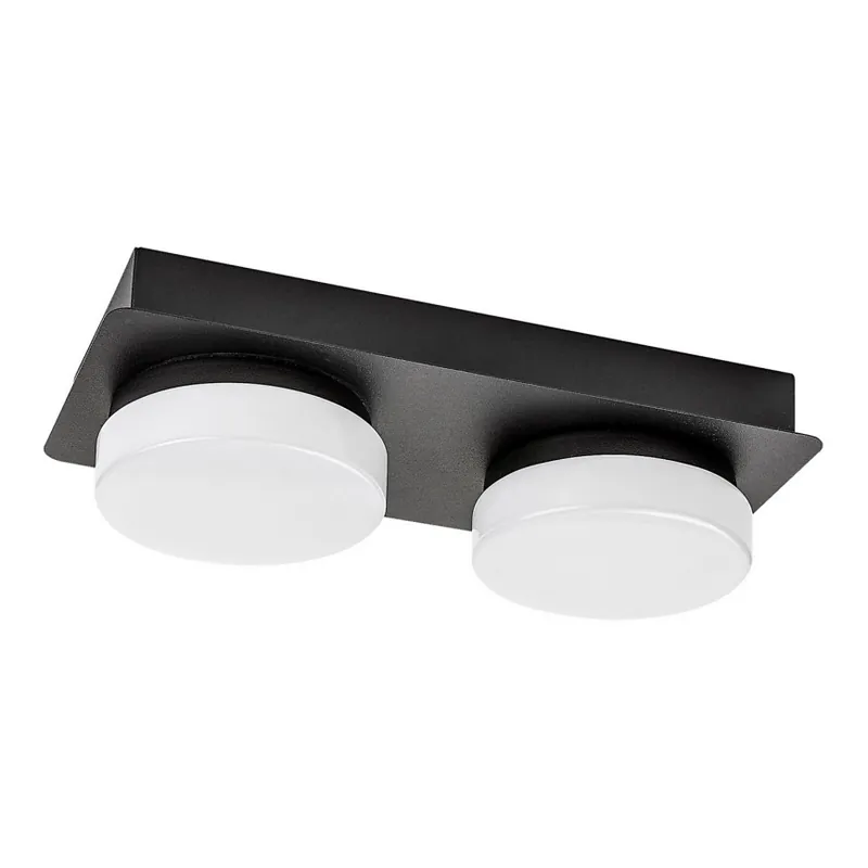 Značkový Rabalux - LED Stropní koupelnové svítidlo 2xLED/5,5W/230V IP44 černá
