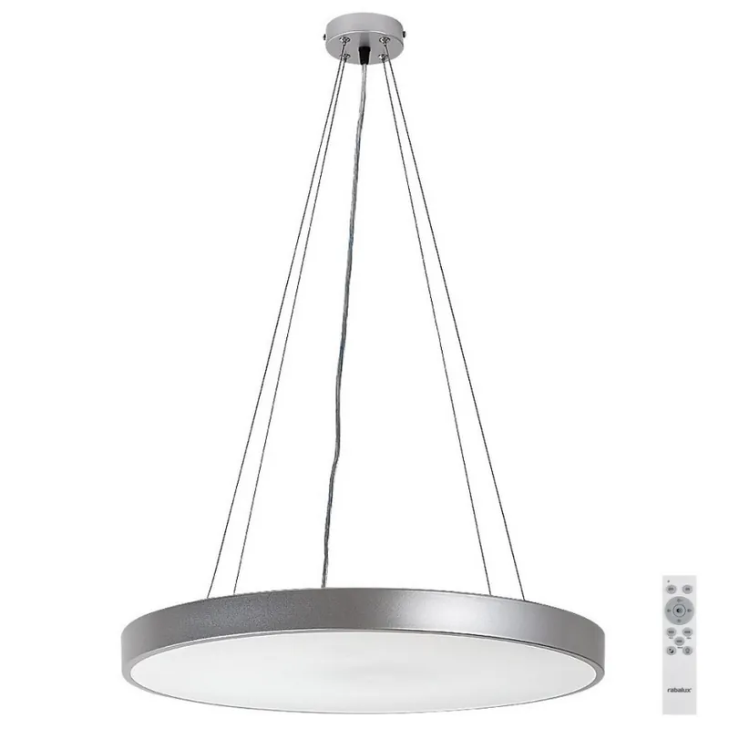 Rabalux - LED Stmívatelný lustr na lanku LED/60W/230V stříbrná 3000-6000K + dálkové ovládání Nejlepší Cena