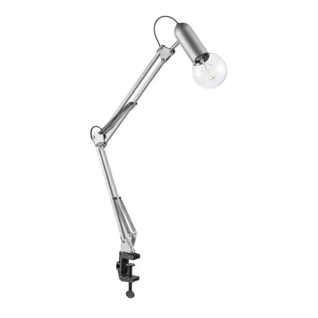 Must-Have Leuchten Direkt 14773-55 - Stolní lampa s klipem TURN ME 1xE27/60W/230V matný chrom