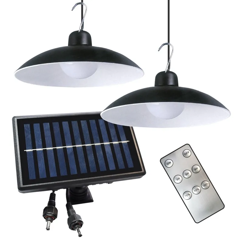 Výhodná Nabídka SADA 2x LED Solární závěsné svítidlo se soumrakovým senzorem LED/6W/3,7V 2000 mAh IP44 + dálkové ovládání