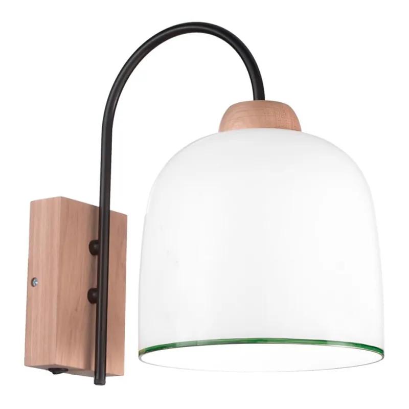 Pouze Dnes Kolarz A1352.61.G - Nástěnná lampa NONNA 1xE27/60W/230V dub/bílá/zelená