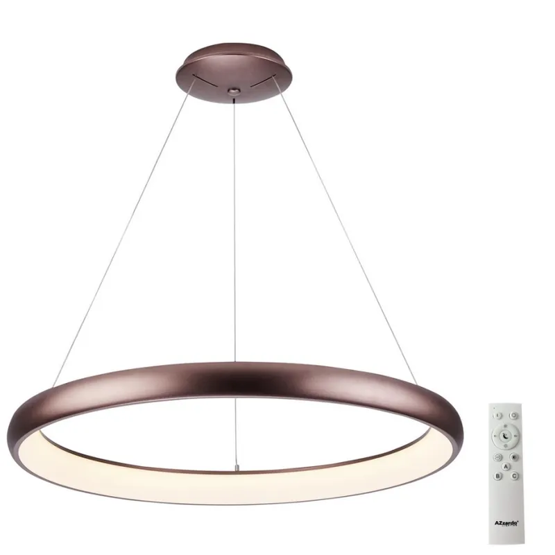 Pouze Dnes Azzardo AZ5065 - LED Stmívatelný lustr na lanku ANTONIO LED/80W/230V hnědá + dálkové ovládání