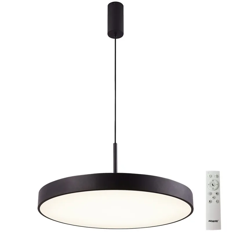 Azzardo AZ5091 - LED Stmívatelný lustr na lanku MARCELLO LED/60W/230V černá + dálkové ovládání Zlevněný