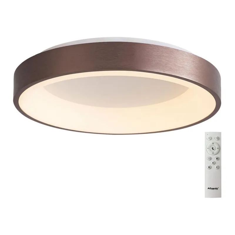 Horká Nabídka Azzardo AZ4990 - LED Stmívatelné stropní svítidlo SANTANA LED/50W/230V hnědá + dálkové ovládání