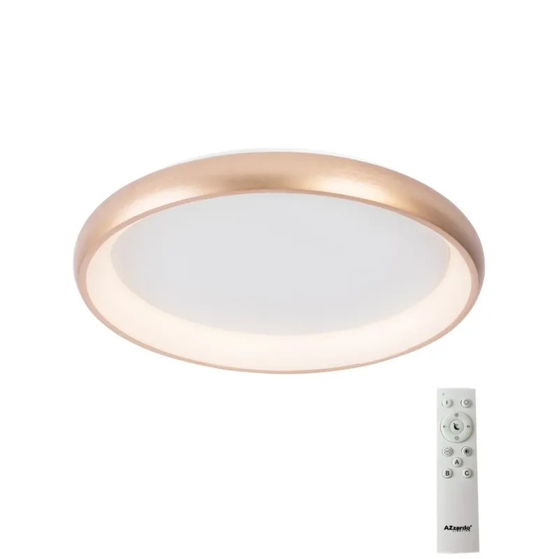 Sleva Azzardo AZ5070 - LED Stmívatelné stropní svítidlo ANTONIO LED/32W/230V zlatá + dálkové ovládání