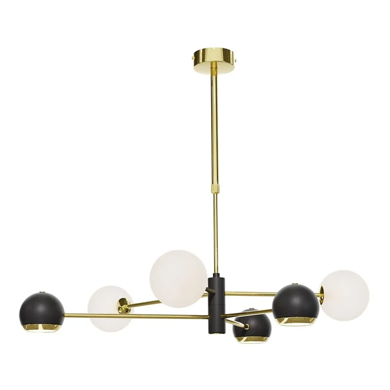 Nejprodávanější Jupiter 1965 - Lustr na tyči MOKA 3xGU10/10W/230V + 3xG9/10W/230V zlatá/černá/bílá