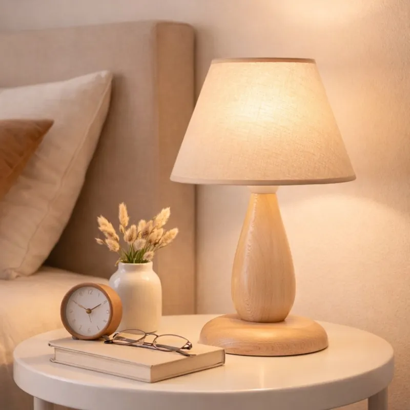 Cenově Výhodný Stolní lampa PERA 1xE27/60W/230V béžová/buk