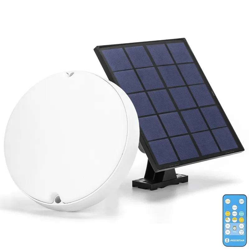 Aigostar - LED Stmívatelné solární stropní svítidlo LED/3,2V 3000K/4000K/6500K IP65 + dálkové ovládání Super Cena
