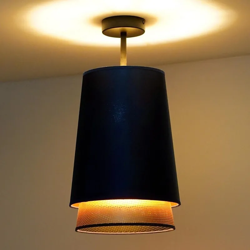 Nejlepší Cena Duolla - Přisazený lustr BELL SHINY 1xE27/15W/230V pr. 25 cm modrá/měděná