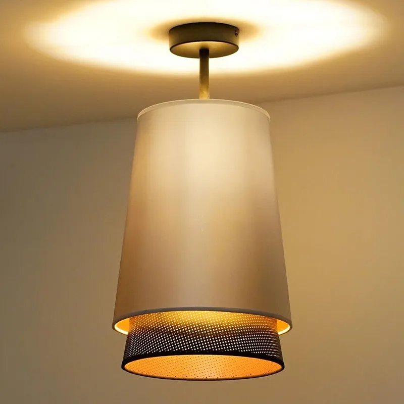 Duolla - Přisazený lustr BELL SHINY 1xE27/15W/230V pr. 25 cm stříbrná/černá Ověřený