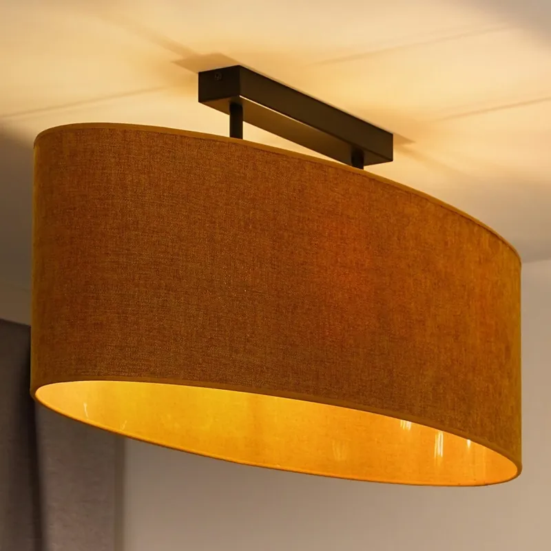Duolla - Přisazený lustr OVAL 2xE27/15W/230V hnědá Akční Nabídka