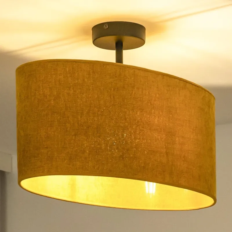 Duolla - Přisazený lustr OVAL 1xE27/15W/230V hnědá Odeslání Ihned