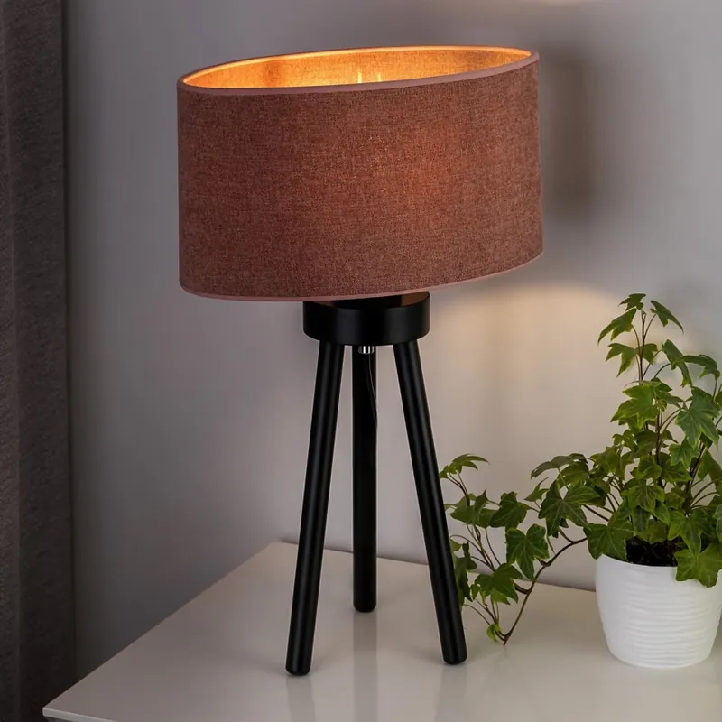 Víkendová Akce Duolla - Stolní lampa OVAL 1xE27/15W/230V pr. 30 cm růžová