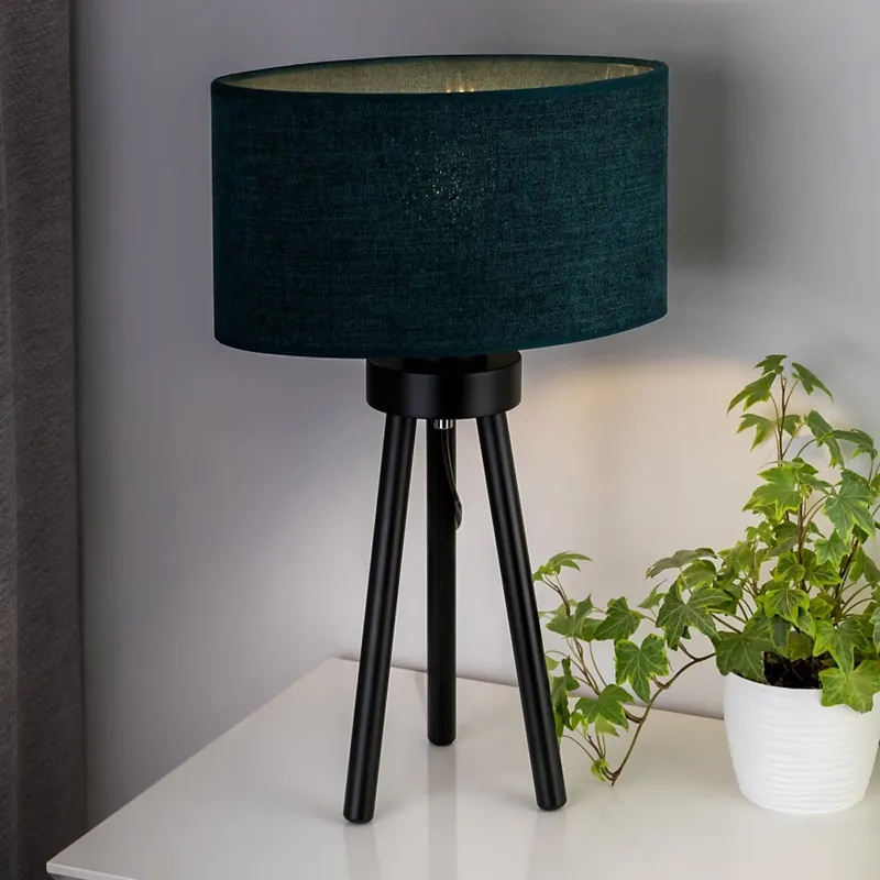 Duolla - Stolní lampa OVAL 1xE27/15W/230V pr. 30 cm zelená Sleva