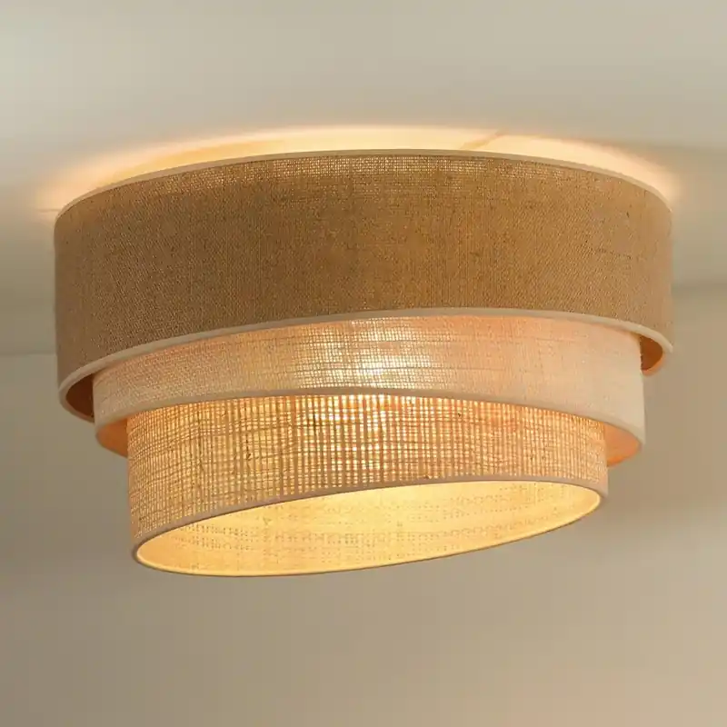 Duolla - Stropní svítidlo YUTE TRIO 1xE27/15W/230V pr. 45 cm hnědá/šedá/béžová Pouze Dnes