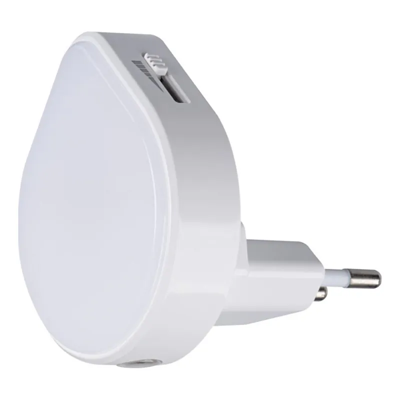 Tovární Cena Kanlux 37396 - LED Stmívatelné orientační svítidlo se soumrakovým senzorem do zásuvky ULOV LED/0,5W/230V bílá