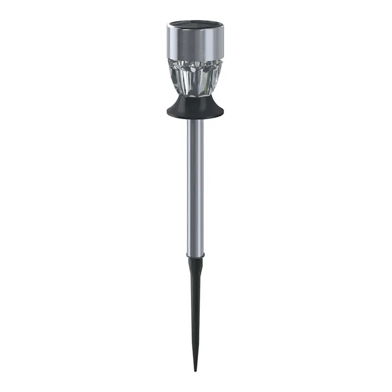 Aigostar - LED RGB Solární lampa LED/0,006W/1,2V 35,5 cm 100 mAh matný chrom IP44 Ověřený
