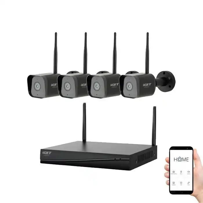 Chytrý kamerový systém + 4x kamera se senzorem 2K+ 12V IP65 Wi-Fi Tuya Akční Nabídka