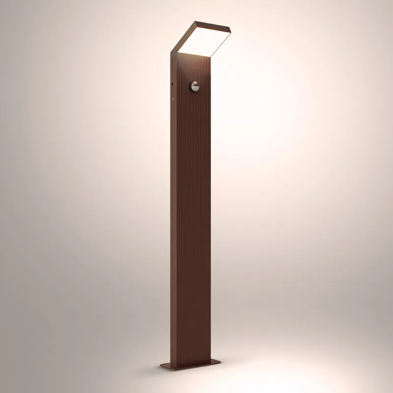 Značkový Brilagi - LED Venkovní lampa se senzorem RIANO LED/8W/230V hnědá IP65 80 cm