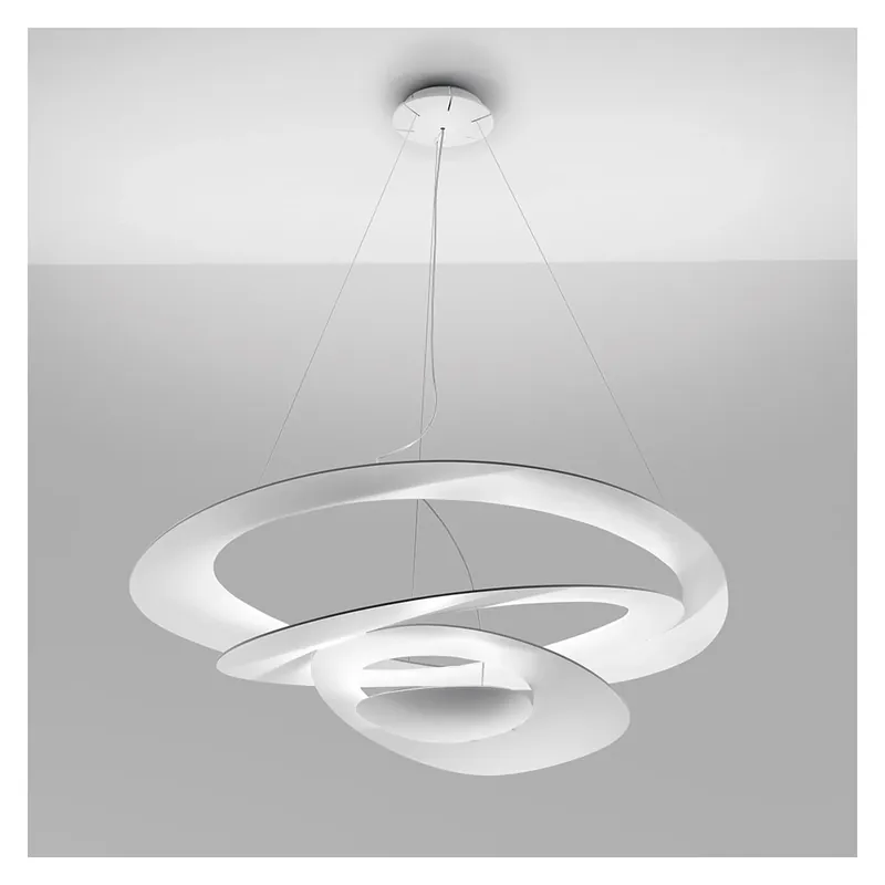 Odeslání Ihned Artemide Pirce sospensione halo, bílé designové závěsné svítidlo, 1x400W R7s, 97x94cm