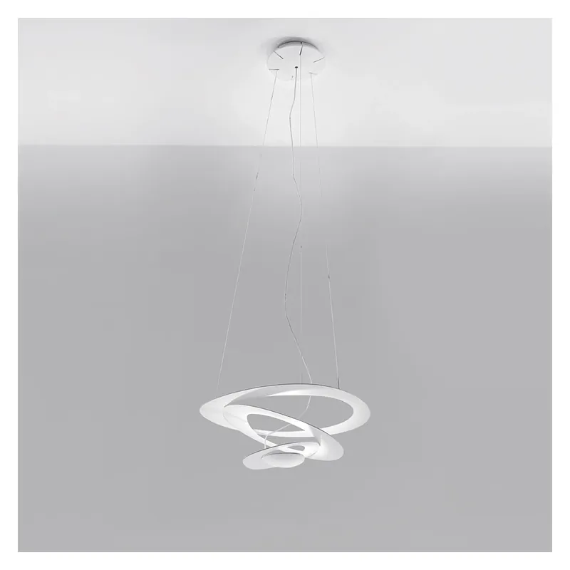 Expresní Doručení Artemide Pirce micro sospensione LED, bílé designové závěsné svítidlo, 27W LED 3000K, 46x48cm