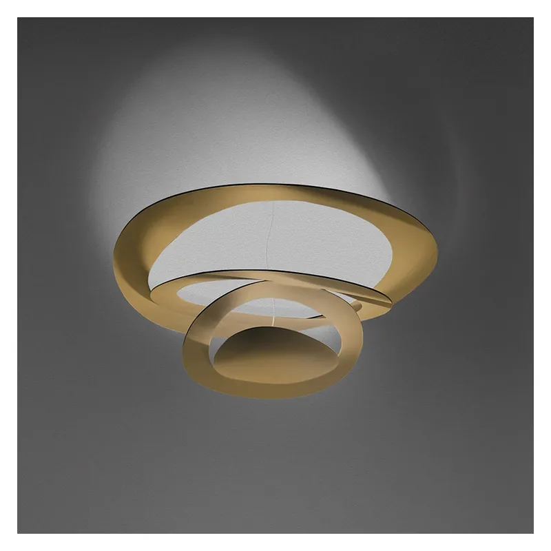 Odeslání Ihned Artemide Pirce mini soffitto LED, zlaté designové stropní svítidlo, 44W LED 3000K, prům.69cm