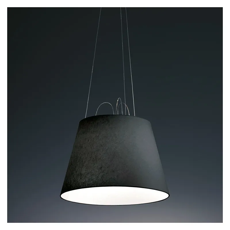 Artemide Tolomeo Mega Black sospensione 42, designové závěsné svítidlo, 1x21W LED E27, černé stínítko průměr 42cm Nakupujte Hned