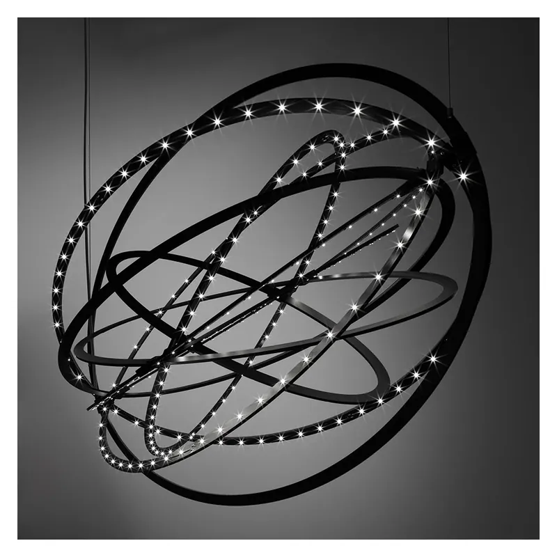 Vrácení Zdarma Artemide Copernico sospensione, designové závěsné LED svítidlo, 38W LED, černá, 104x64cm