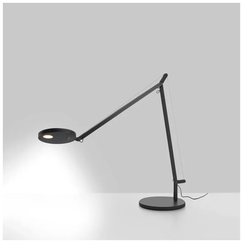 Akce Artemide Demetra, černá stolní LED lampa s dotykovým stmívačem, 8W LED 3000K, 57+65cm