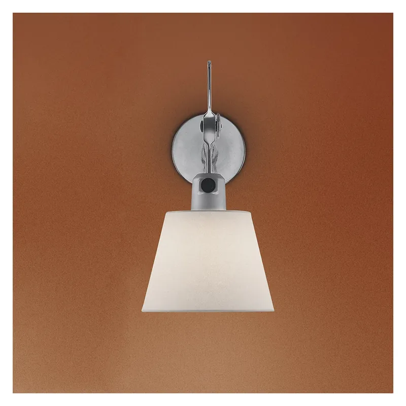 Expresní Doručení Artemide Tolomeo parete diffusore 18, nástěnné designové svítidlo s vypínačem a pergamenovým stínítkem, 1x42W, prům. 18cm