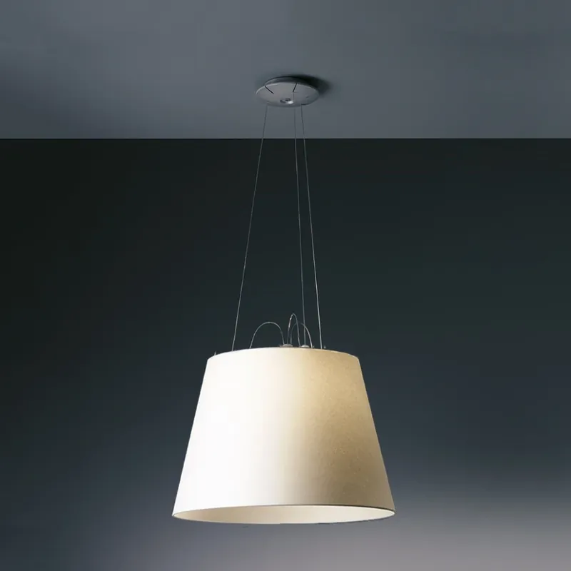 Artemide Tolomeo Mega sospensione 52, designové závěsné svítidlo, 1x21W E27, stínítka z pergamenu průměr 52cm Ověřený