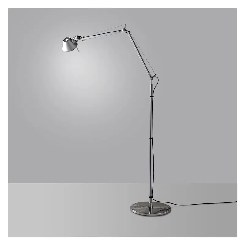 Artemide Tolomeo Floor halo, stojací lampa pro čtení s vypínačem, 1x12W LED E27, hliník, výška max 226cm Super Cena