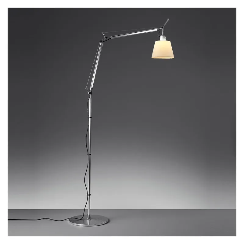 Artemide Tolomeo Basculante 180 Terra, stojací lampa s vypínačem, pergamenové stínítko, 1x10W LED E27, výška 103-170cm Akce