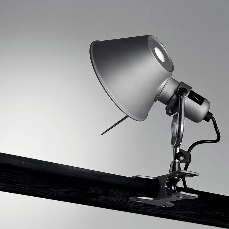 Originální Artemide Tolomeo pinza, hliníková lampa s klipem, 1x77W E27, 23 cm