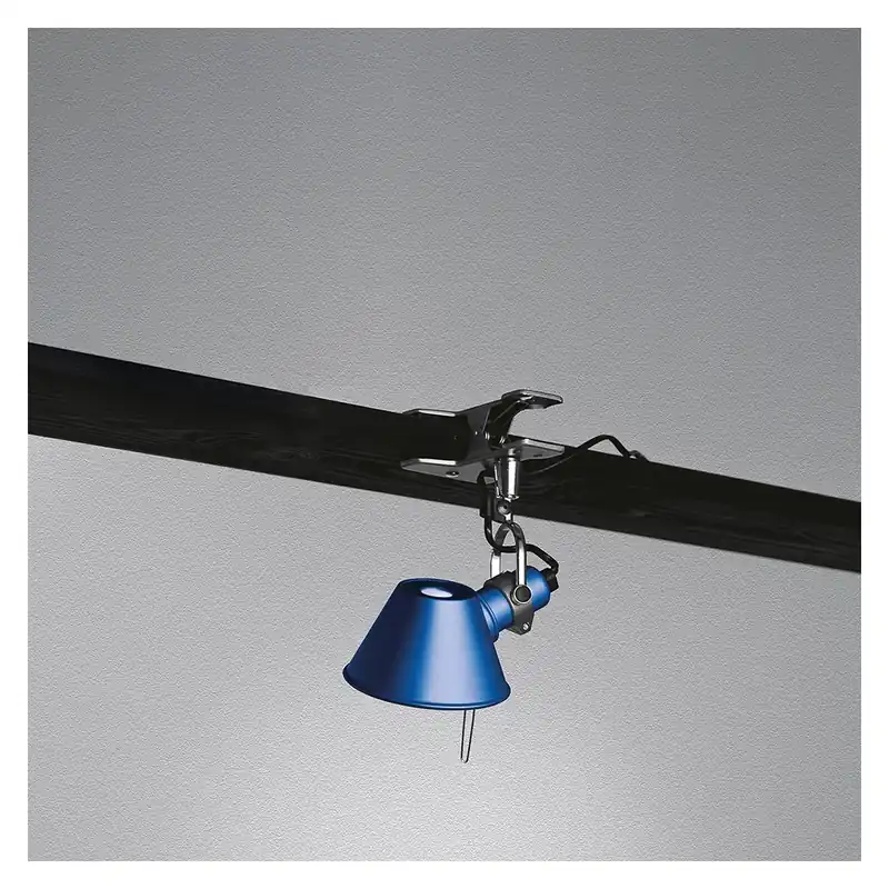 Artemide Tolomeo Micro pinza, modrá lampa s klipem, 1x46W E14, 20 cm Nízká Cena