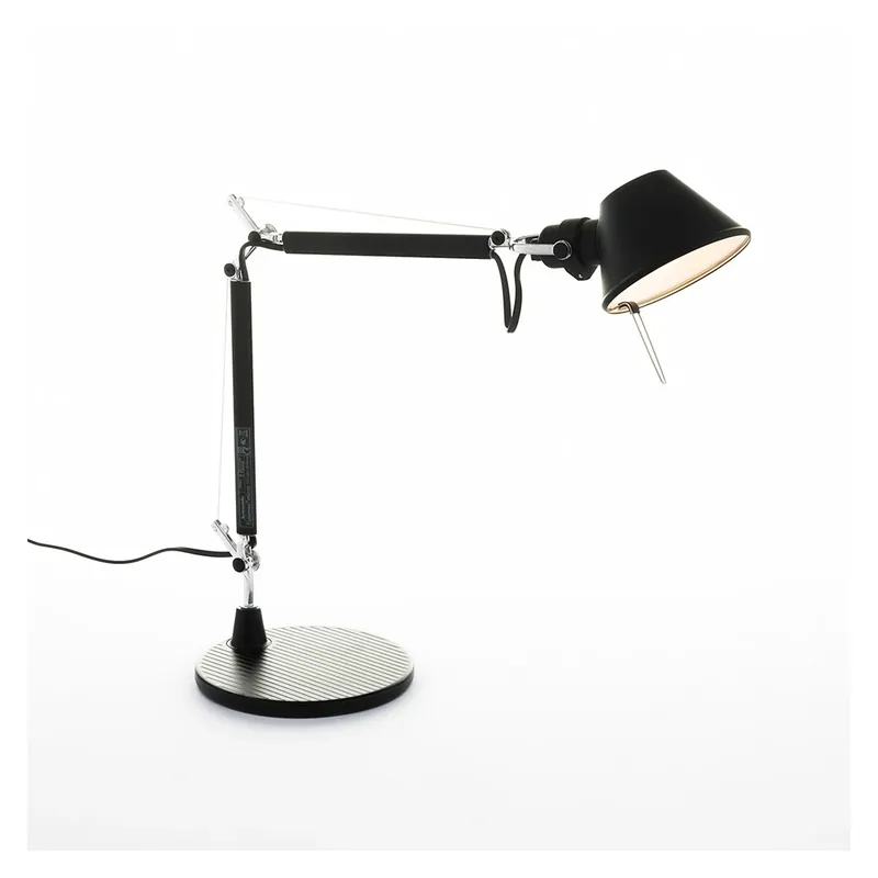 Top Prodej Artemide Tolomeo Micro tavolo, matně černá stolní lampa, 1x6W LED E14, 45+37 cm