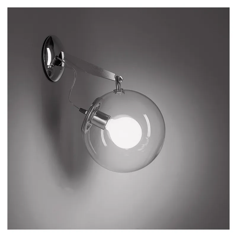 Artemide Miconos parete, designová nástěnná lampa, 1x20W, transparentní, průměr 25cm Vysoce Kvalitní