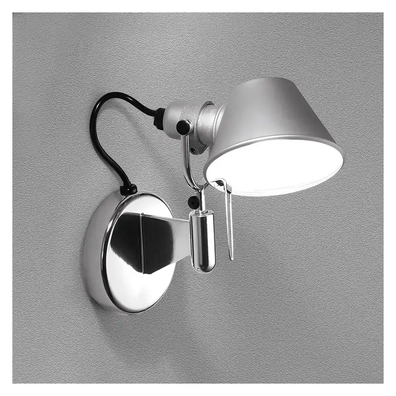 Zlevněný Artemide Tolomeo Micro Faretto LED, nástěnné designové svítidlo bez vypínače, 9W LED 3000K, hliník