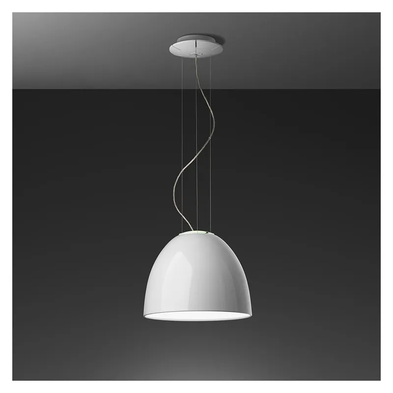 Přímo Od Výrobce Artemide Nur Gloss mini LED White, závěsné svítidlo v bílém lesku, 30W LED 2700K, prům. 36cm